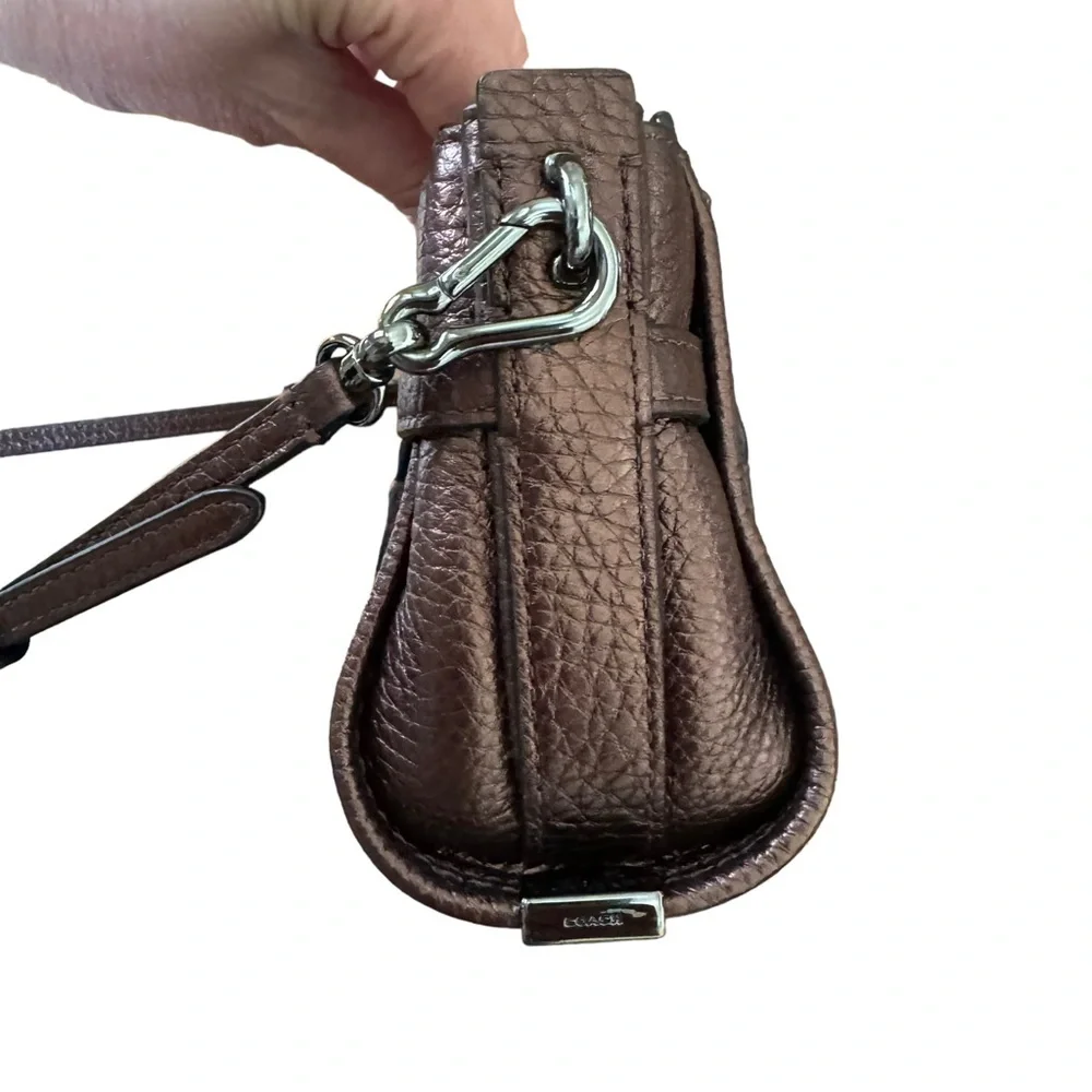 Coach Mini Swagger Crossbody Bronze Metallic Crossbody Bag 54625